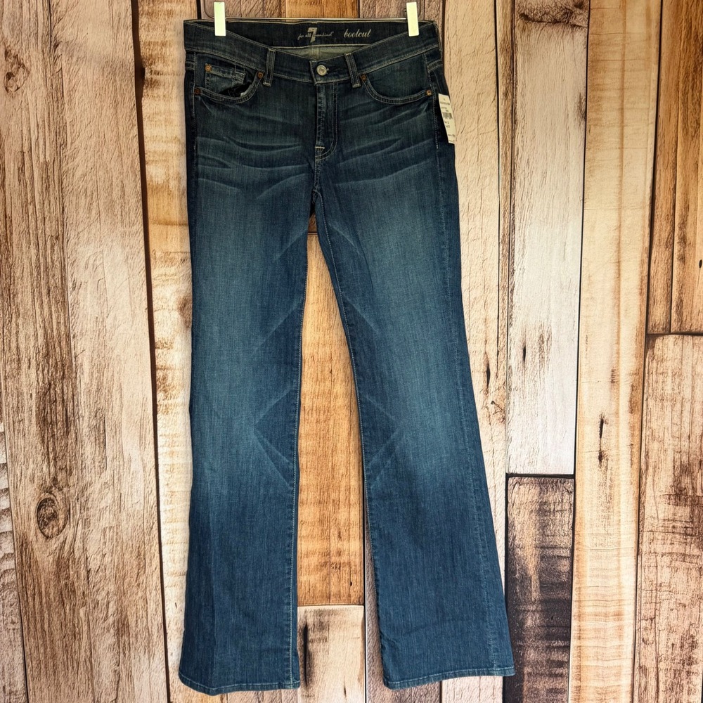 7 For All Mankind Bootcut Jeans Medium Wash‎ Premium Denim Classic Size 30 NWT